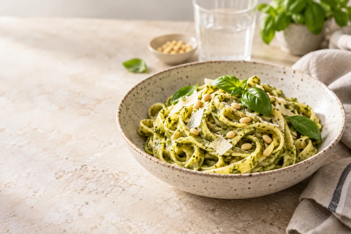 Hausgemachte Pasta mit Kräutern